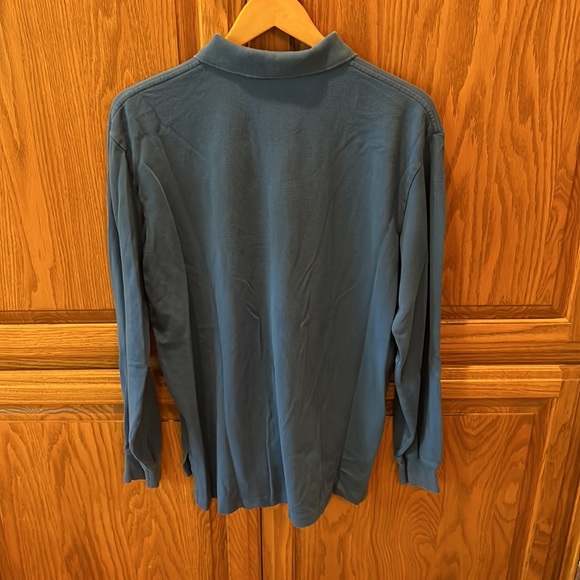 Blue Long Sleeve Men’s Polo - Picture 2 of 3